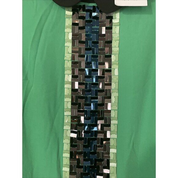 Vero Moda Beaded Party Sweetheart Dress Classy New Size Small Green Black - Picture 5 of 16